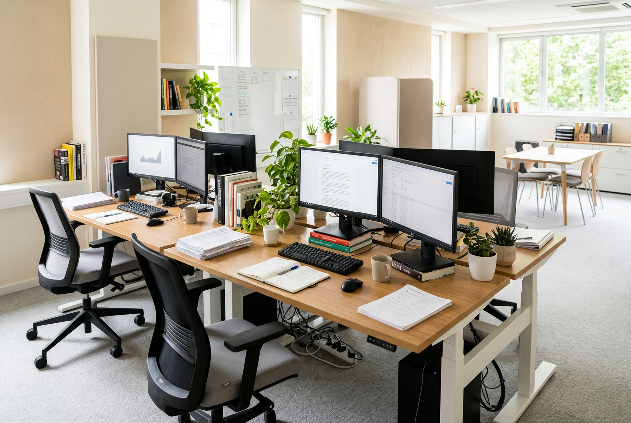 編集チームのオフィス風景